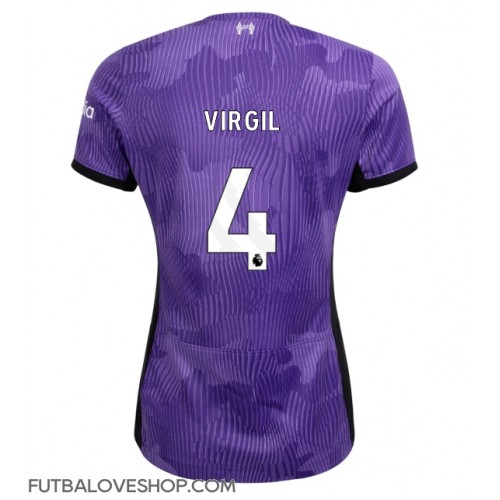Dres Liverpool Virgil van Dijk #4 Tretina pre Ženy 2023-24 Krátky Rukáv